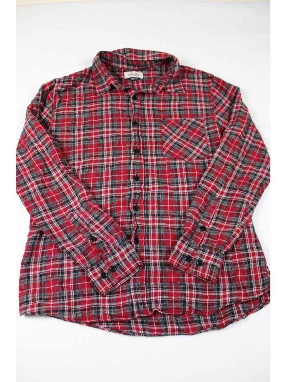 Anchor Blue Red & Black Plaid Button-Up Flannel Shirt Medium